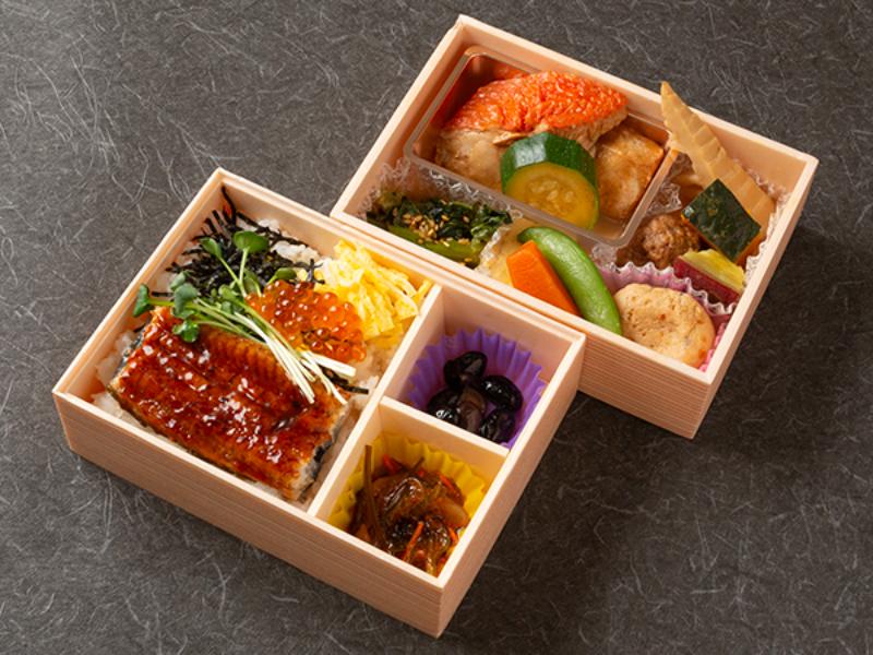 金目鯛煮つけ二段御膳　うなぎイクラ飯