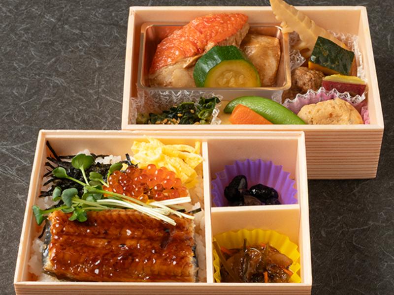 金目鯛煮つけ二段御膳　うなぎイクラ飯