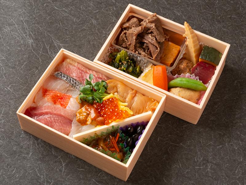 特上７種ちらし・牛すき焼き二段御膳