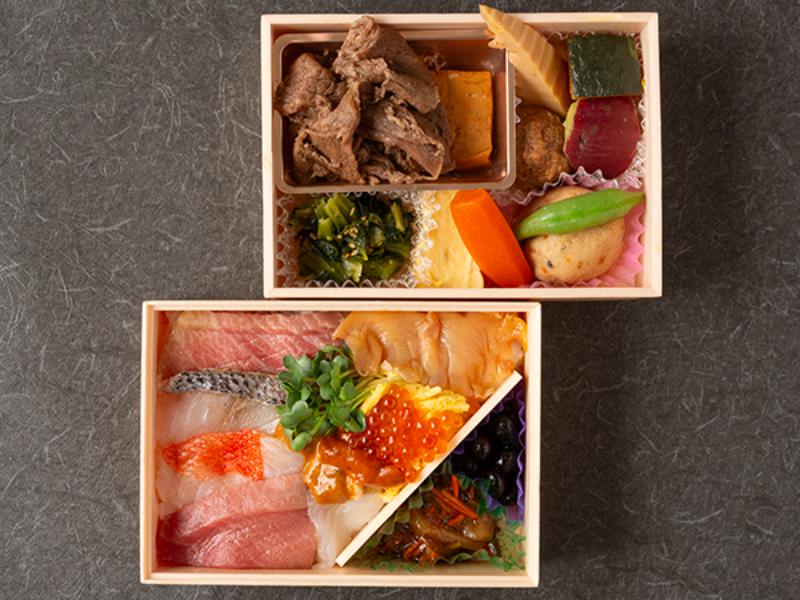 特上７種ちらし・牛すき焼き二段御膳