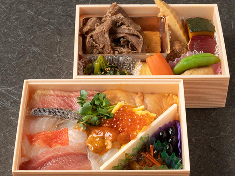 特上７種ちらし・牛すき焼き二段御膳