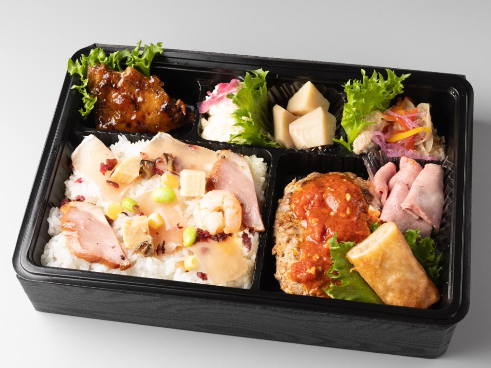 ハンバーグとローストビーフ御膳