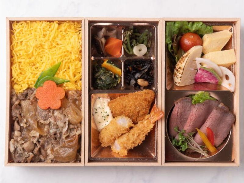 北海鮭の彩り3段重