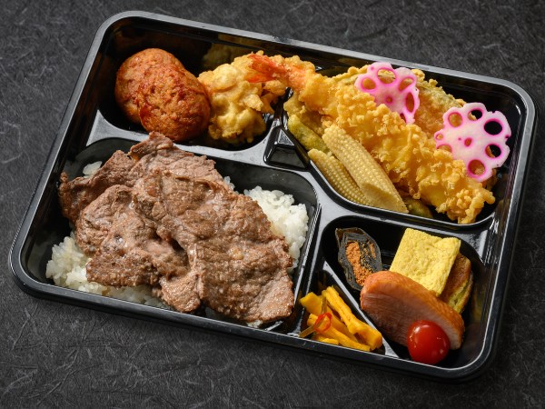 特選サーロインバター醤油ご飯と大海老天の贅沢御膳