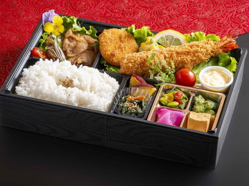 〜純〜恋する大海老フライと富山ポークの生姜焼き御膳