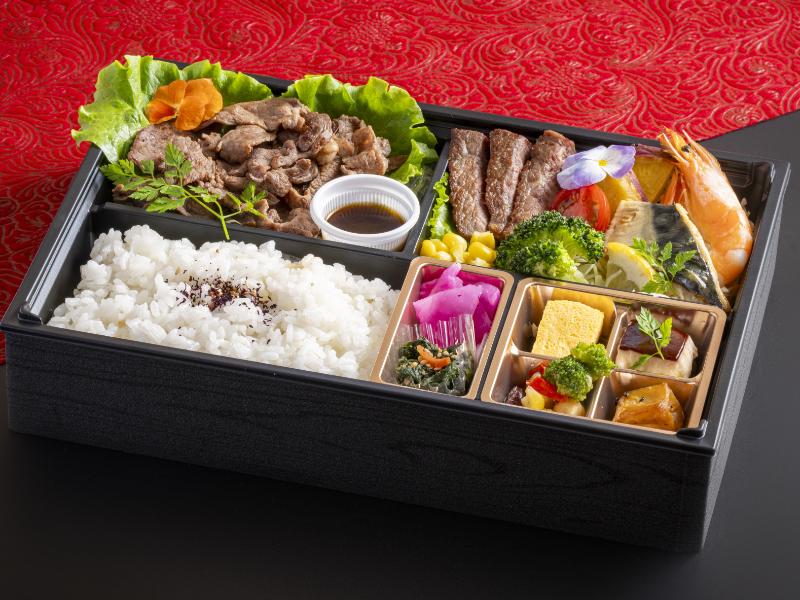 〜清〜氷見牛焼肉と柔らかステーキ御膳 （プチケーキ入り)※ステーキ増量
