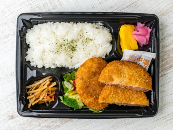 ハムカツとカニクリームコロッケ弁当
