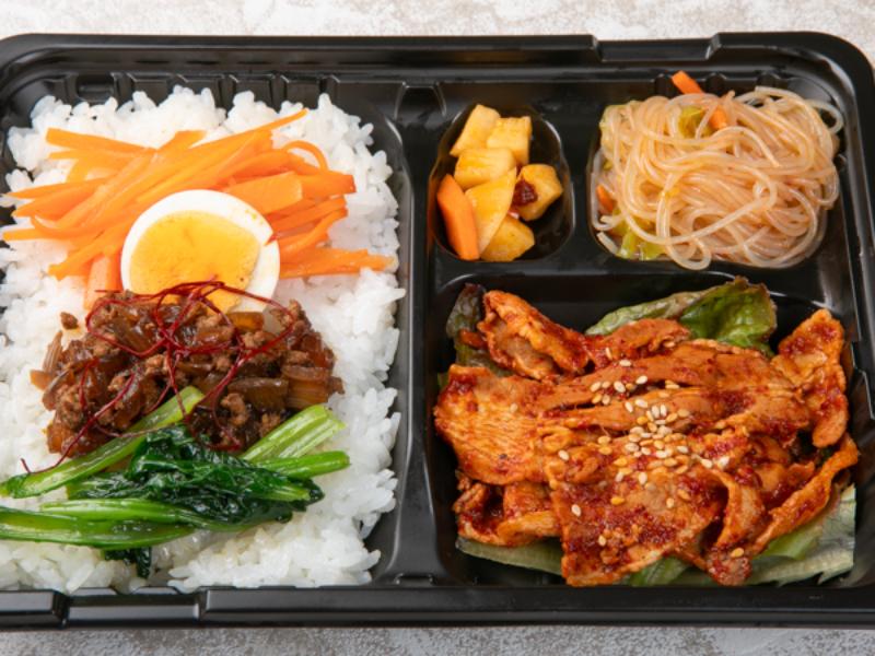豚バラ酢辛焼肉弁当