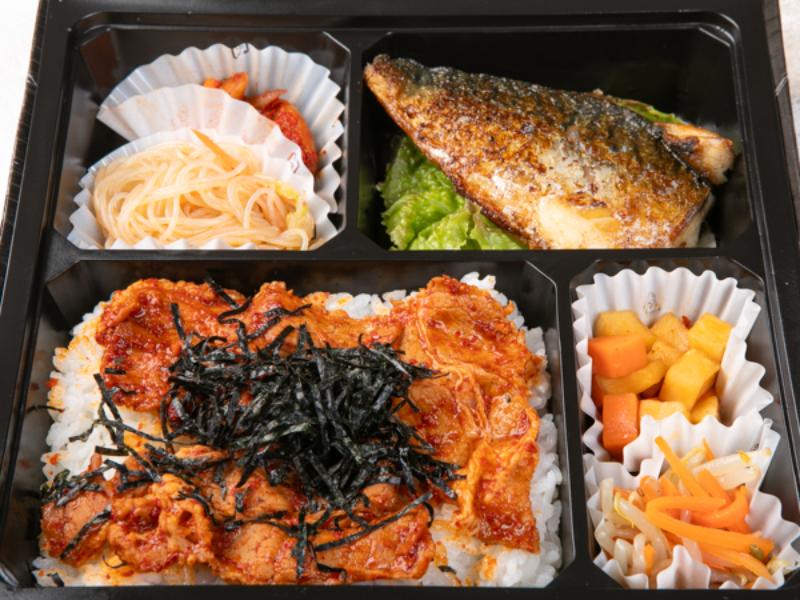 【肉×魚】豚バラ甘辛ダレ&鯖塩焼き