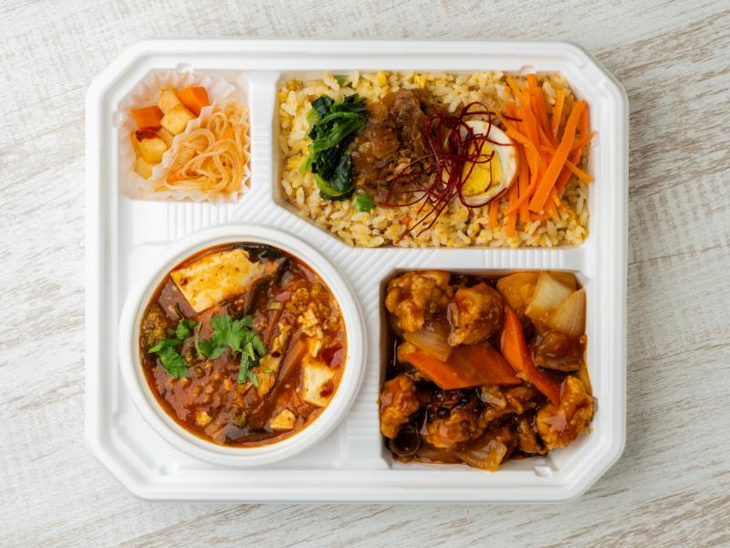 【豪快2品】中華麻婆豆腐＆酢豚炒め（チャーハン）