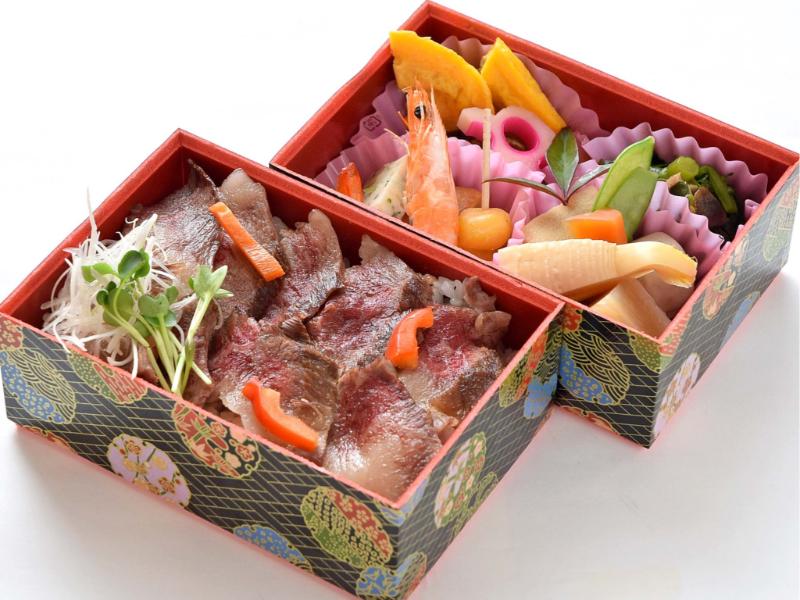 二段折箱ステーキ弁当