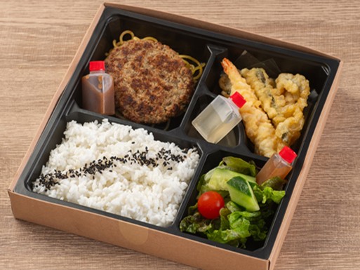 手仕込みハンバーグと天ぷら御膳