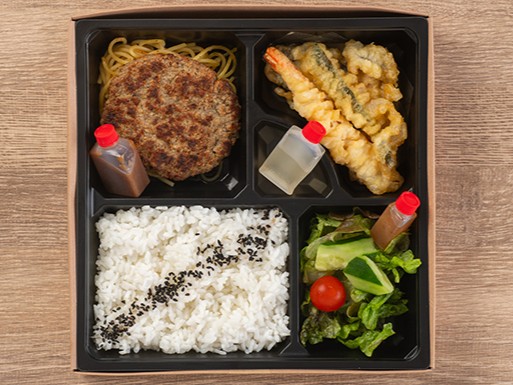 手仕込みハンバーグと天ぷら御膳