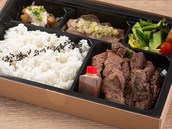 牛サガリと牛たんネギ塩御膳