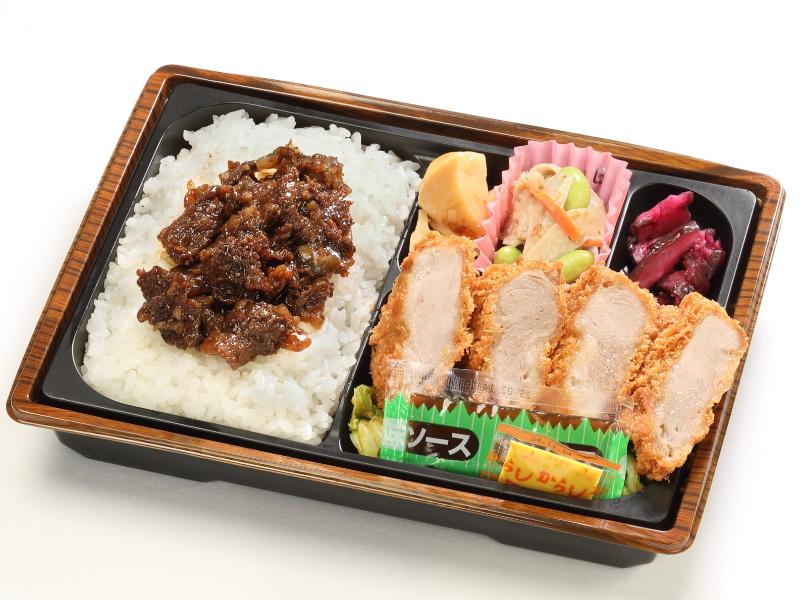 【つか弁】北海道産星空の黒牛しぐれ煮と三元豚ひれかつ弁当