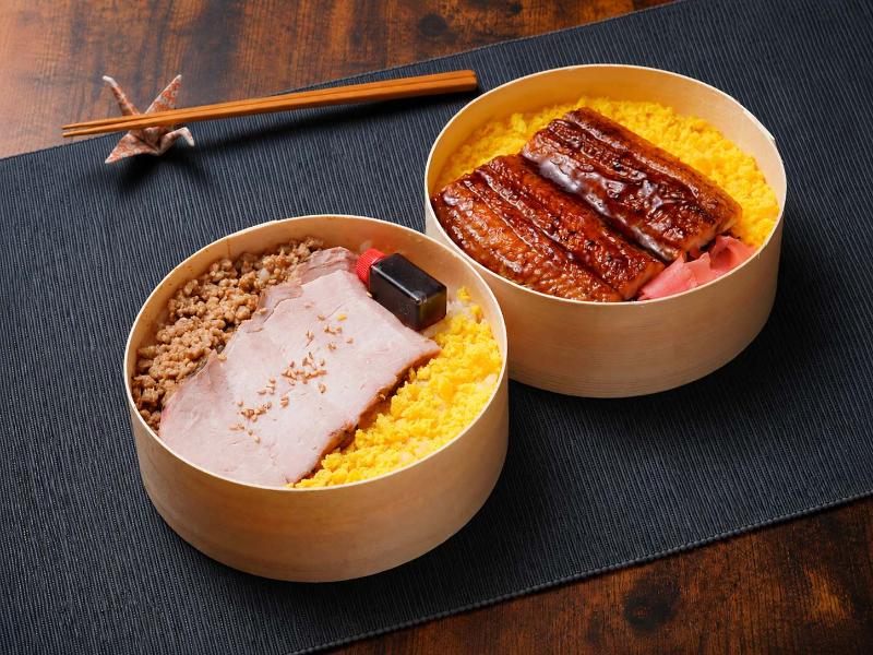 炭火焼き ポークステーキ＆鰻の2段弁当