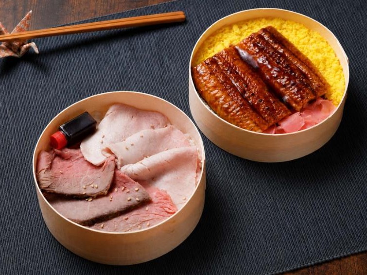 薄切りロービー＆ポーク＆うなぎ2段弁当