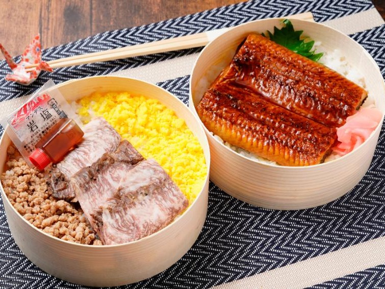 A5黒毛和牛カルビ＆鰻の2段弁当