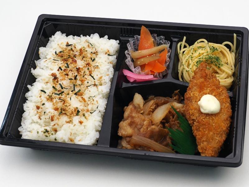 豚生姜焼き＆白身フライ弁当（３０個以上から注文可）