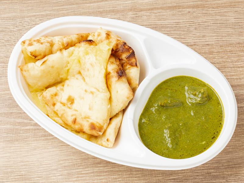 【Ｂセット】ほうれん草チキンカレー＆チーズナン