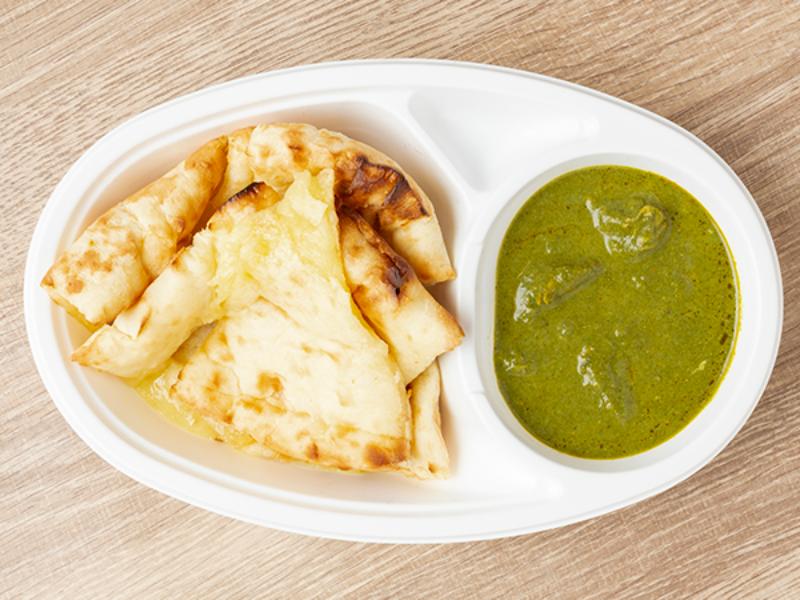 【Ｂセット】ほうれん草チキンカレー＆チーズナン