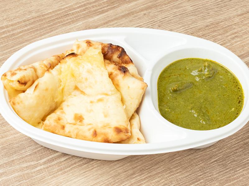 【Ｂセット】ほうれん草チキンカレー＆チーズナン