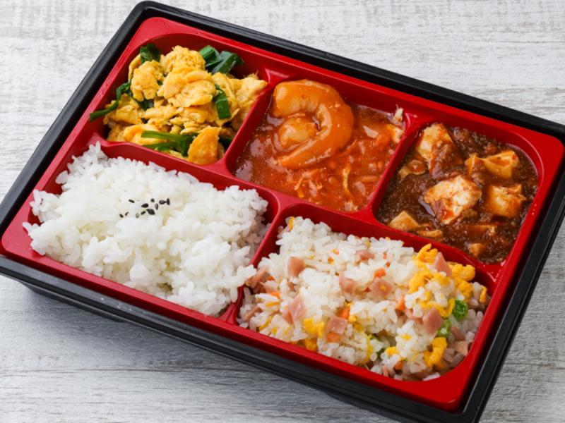 エビチリ 二色ごはん弁当