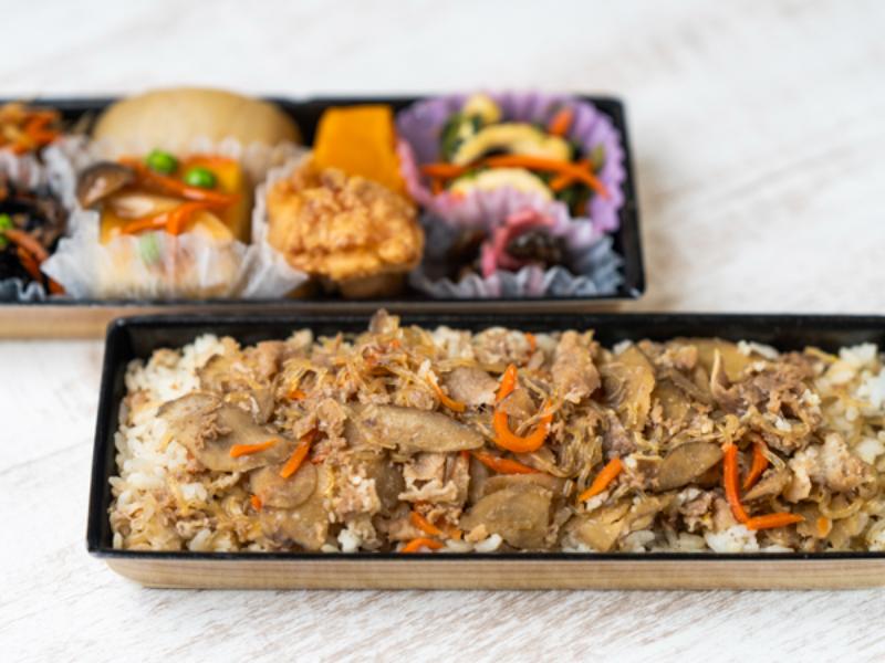 国産牛ごぼうご飯二段弁当