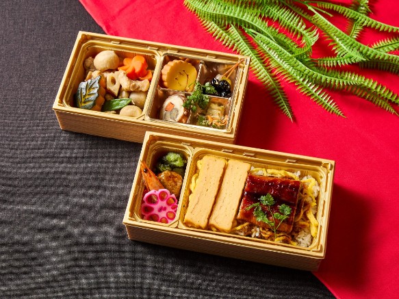【280mlペット茶付き】うな丼と10種の副菜の会席二段重
