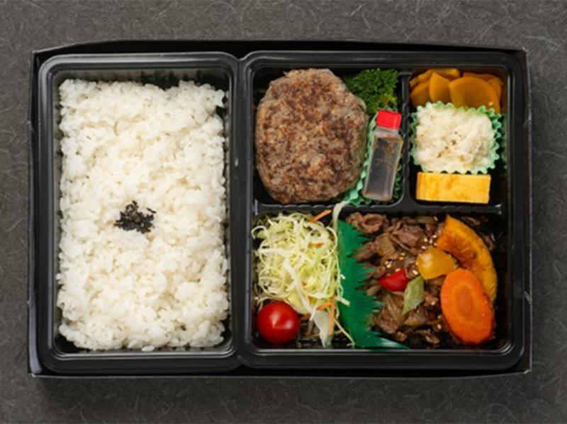【贅沢ダブルメイン】黒毛和牛ハンバーグと佐賀牛焼肉弁当