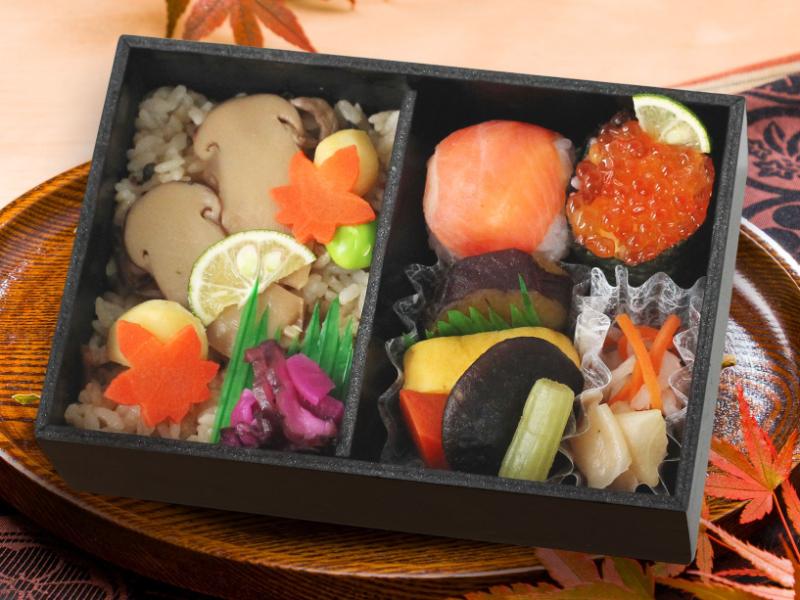 【秋限定】松茸ご飯と手まり寿司弁当（9月1日～10月31日までお届け可能）