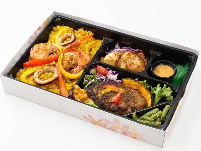 パエリア＆ミニハンバーグ弁当