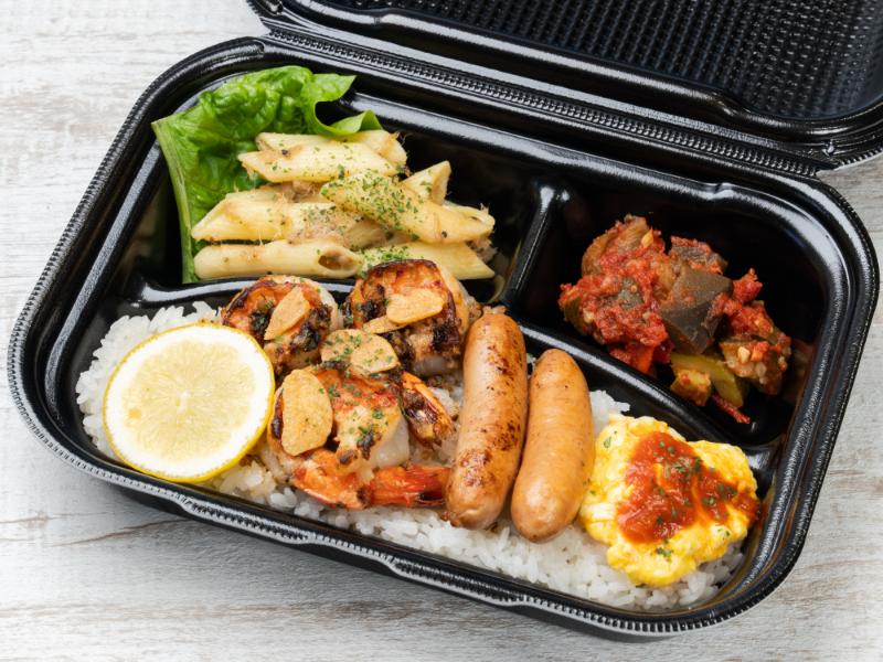 ブラックタイガーガーリックシュリンプ弁当