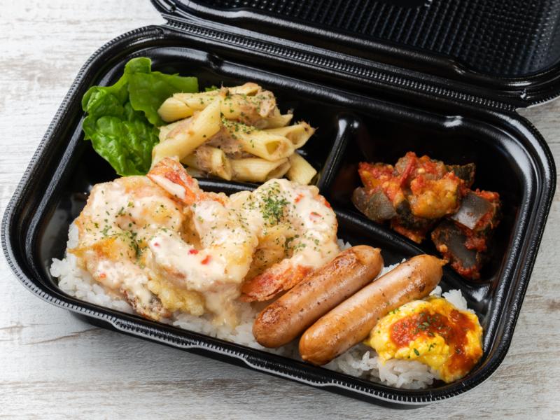 ブラックタイガー海老マヨ弁当