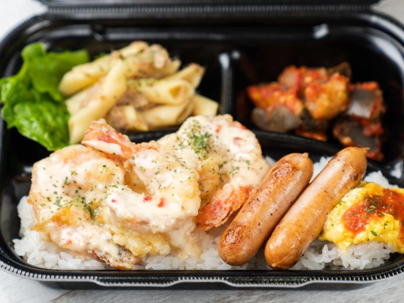 ブラックタイガー海老マヨ弁当