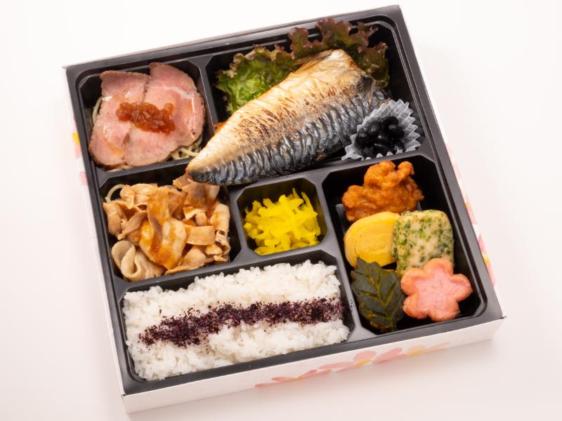 鯖の塩焼きとあっさり系肉づくし弁当