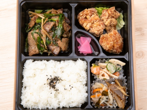 レバニラ炒め＆唐揚げ弁当