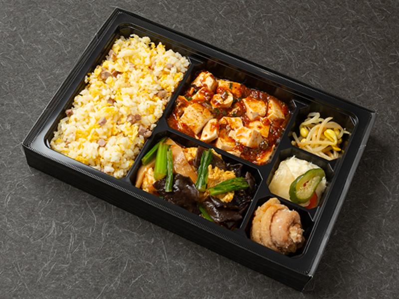 四川麻婆豆腐ときくらげ玉子弁当