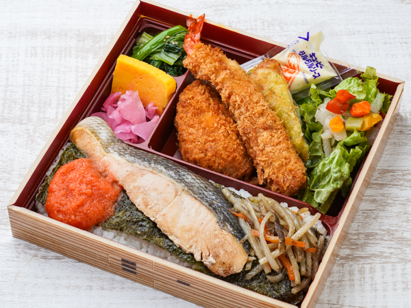 海老フライとカニクリームコロッケ海苔幕の内