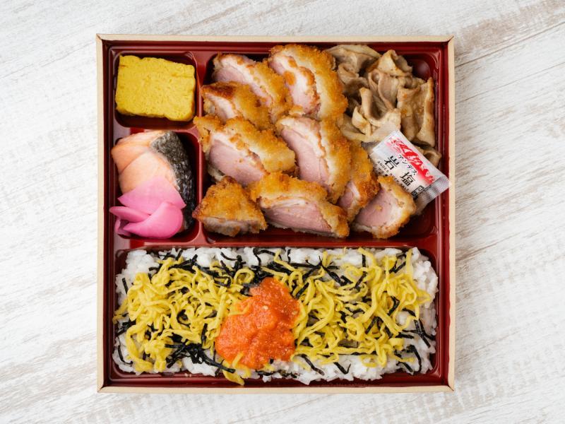 生姜焼き鴨カツ海苔幕の内