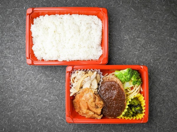 ハンバーグ＆豚生姜焼き弁当