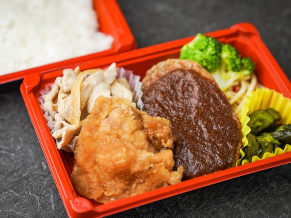 ハンバーグ＆豚生姜焼き弁当