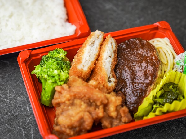 ハンバーグ＆白身魚フライ弁当