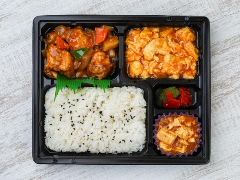 【厳選】Wメイン中華弁当（酢豚＆海老と玉子炒め）