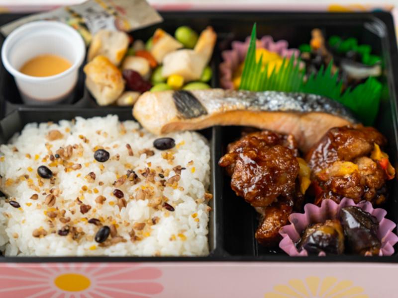 ［Ｂ－４］スーパーフード＆ＭＣＴオイル【２５品目とたんぱく質が摂れる】鶏黒酢あん・銀鮭弁当