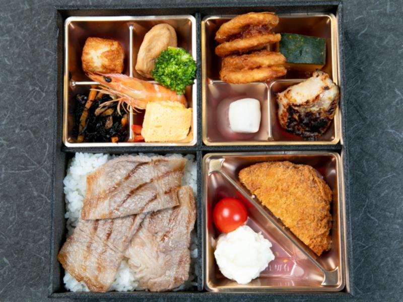 飛騨牛焼肉と飛騨牛ミンチカツ御膳