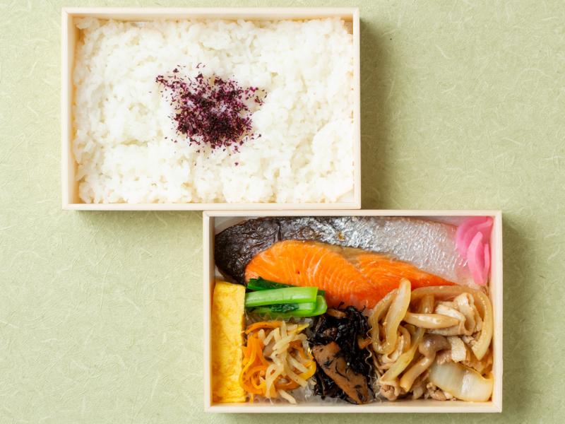 雅御膳～銀鮭と三元豚の極旨にんにく醬油焼き～
