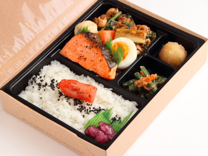 韮豚と銀鮭の弁当