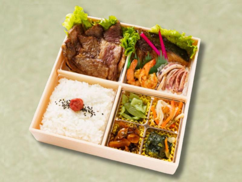 国産牛カルビとぶりの照り焼き弁当