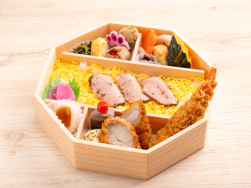 鴨ちらし六角弁当